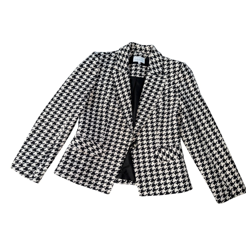 VERONIKA MAINE Houndstooth‎ Double Breasted Blazer Jacket  Aus 14/US 10-12
